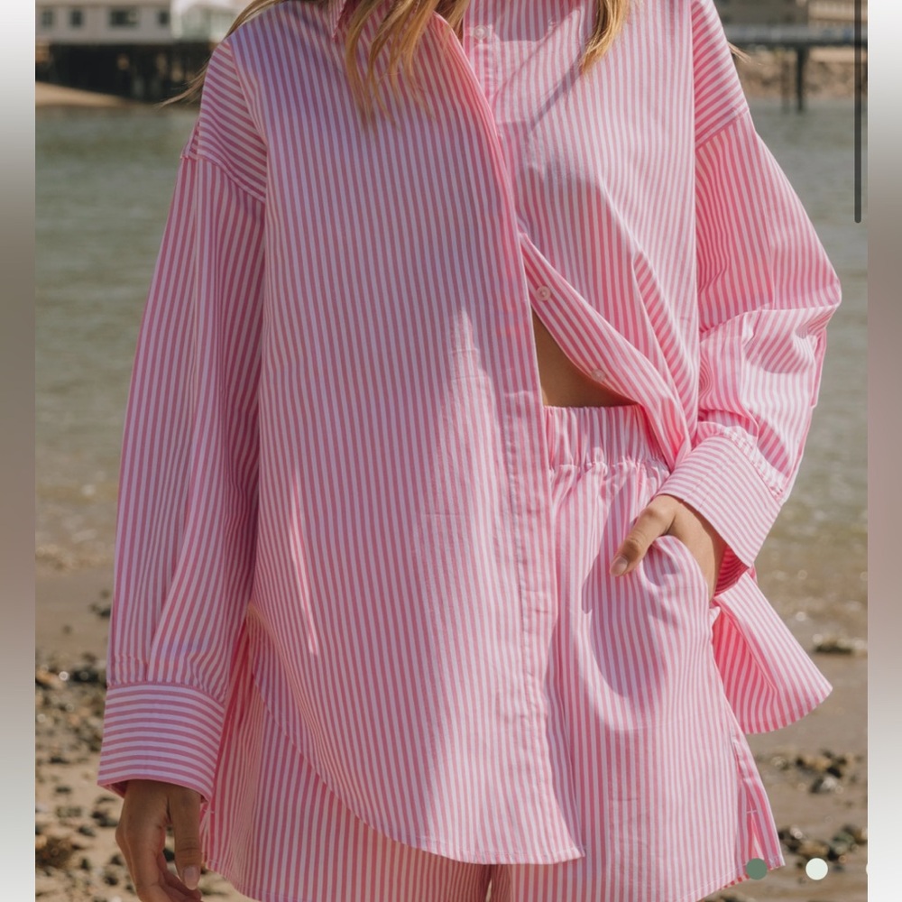 Daily Drills Pink Poplin Button Down and Boxer Shorts